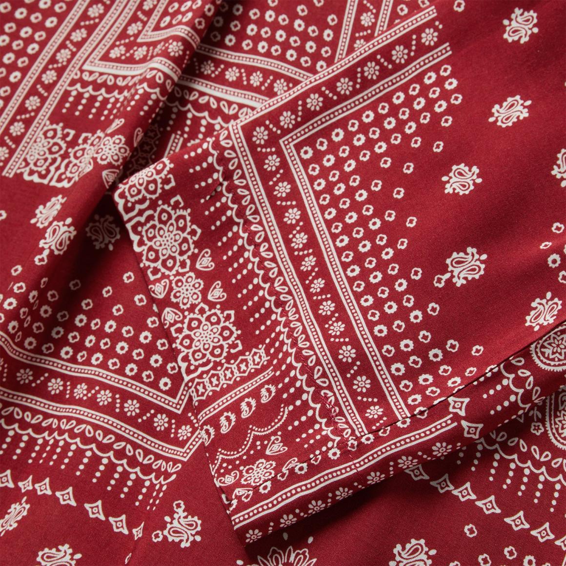 Red Bandana Patchwork Blouse Red Women Stetson Blouses