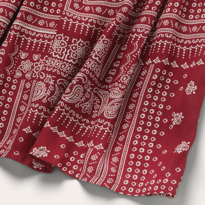 Red Bandana Patchwork Dress Red Women Stetson Midi