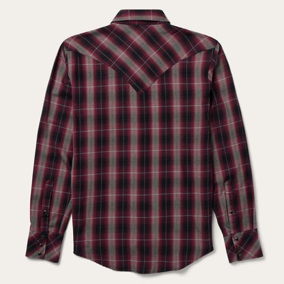 Red Marl Plaid Western Shirt Red Men Stetson Western Shirts