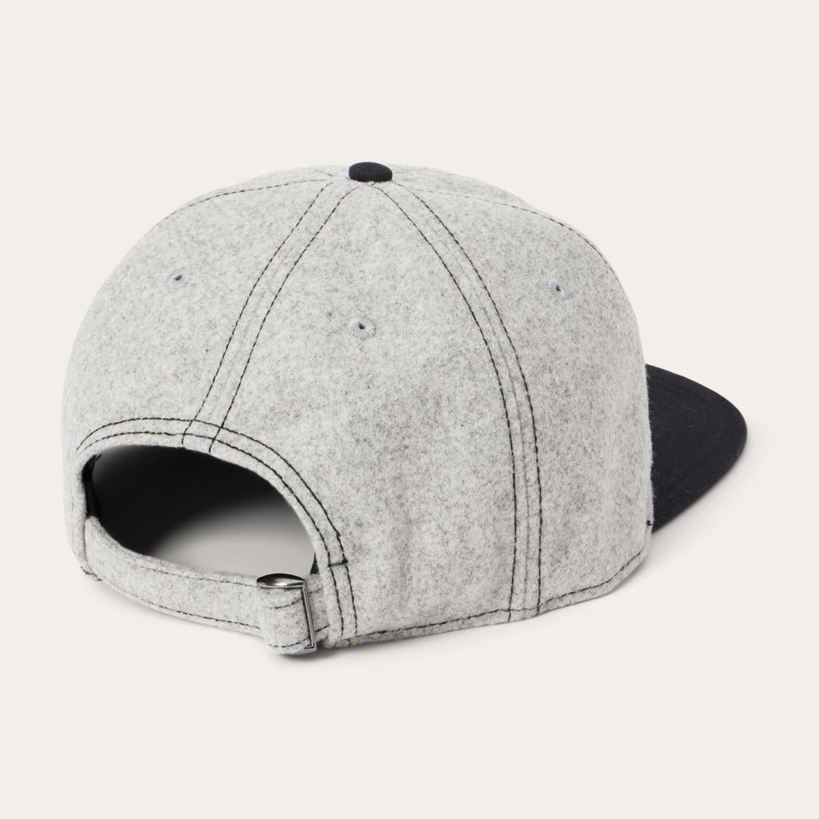 Retro Script Baseball Cap Grey Men/Women Stetson Caps & Truckers