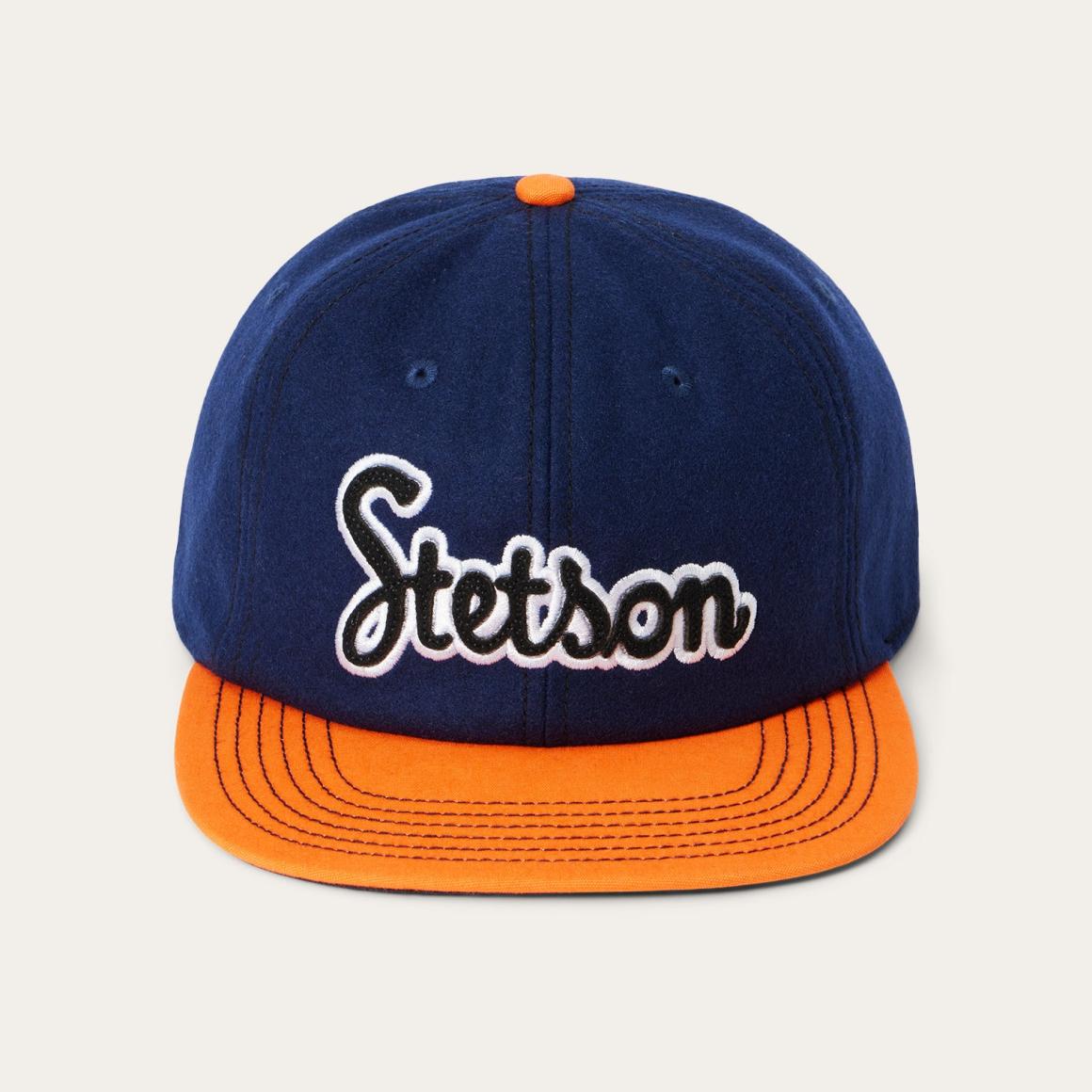 Retro Script Baseball Cap Navy Men/Women Stetson Caps & Truckers