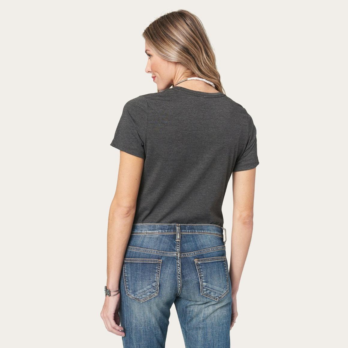 Riding Into The Sunset Graphic Tee Grey Women Stetson Tees