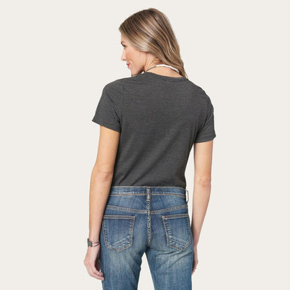 Riding Into The Sunset Graphic Tee Grey Women Stetson Tees