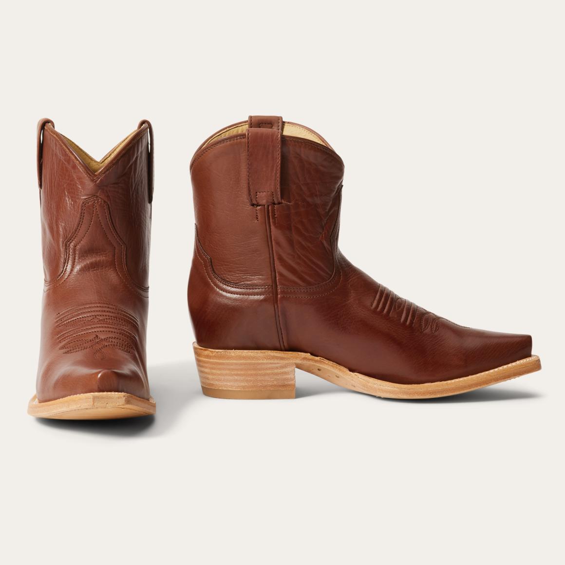 Riley Shorty Boots Brown Women Stetson Western