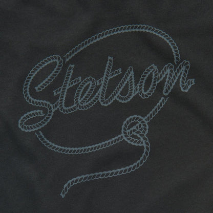 Rope Print Graphic Tee Black Women Stetson Tees