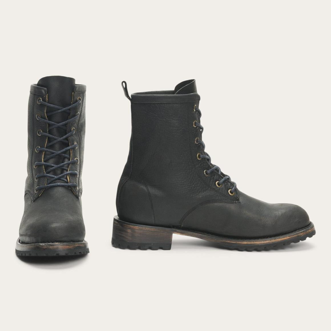 Sam Lace Up Black Leather Women Stetson Outdoor