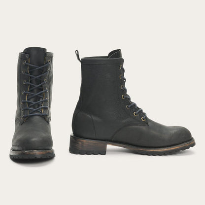 Sam Lace Up Black Leather Women Stetson Outdoor