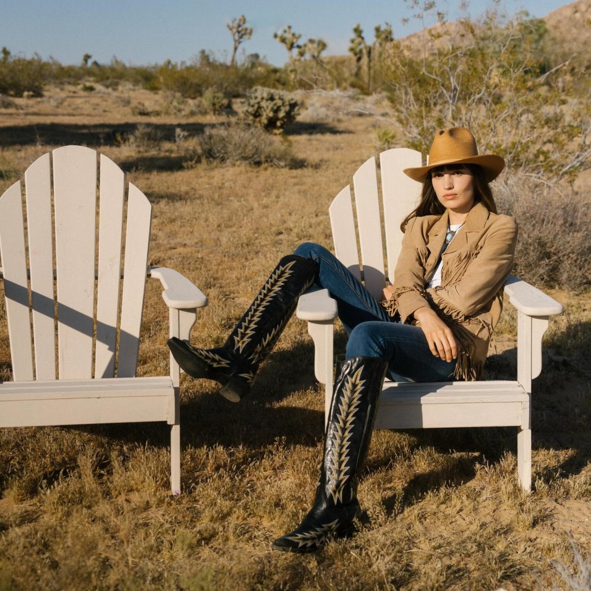 Sarah Boots Black Women Stetson Western