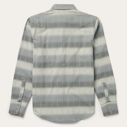 Serape Dobby Twill Western Shirt Brown Men Stetson Modern Cut