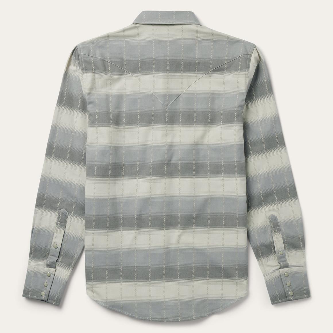 Serape Dobby Twill Western Shirt Brown Men Stetson Western Shirts
