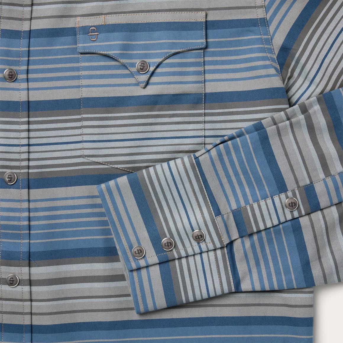 Serape Stripe Western Shirt Blue Men Stetson Western Shirts