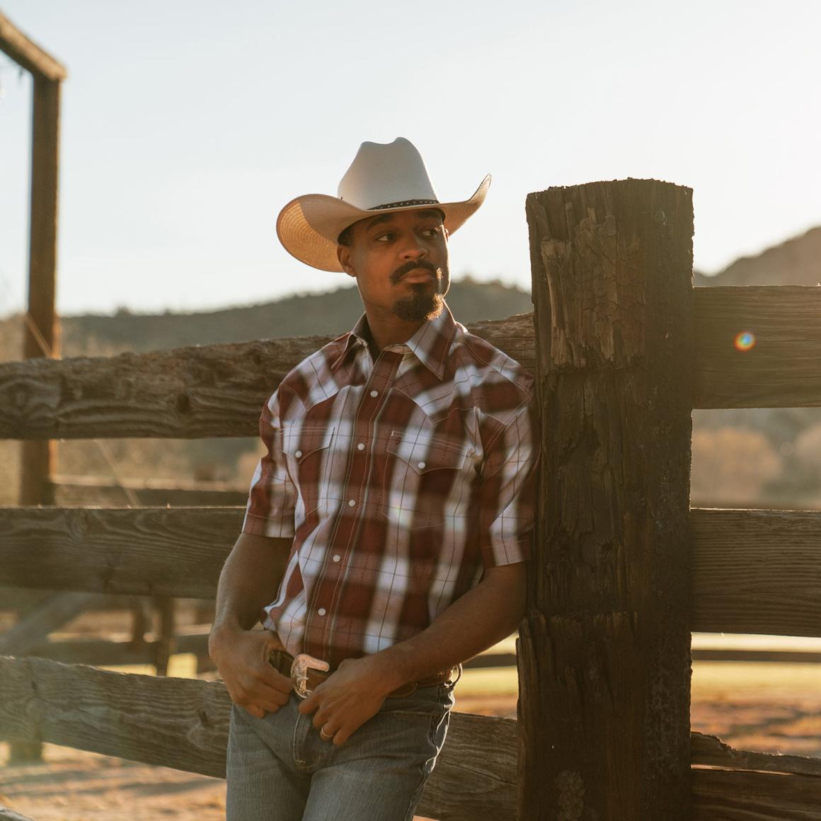 Shadow Plaid Short Sleeve Western Shirt Wine Men Stetson Western Shirts