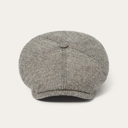 Silk Six-Panel Cap Black/brown Herringbone Men/Women Stetson Caps & Truckers