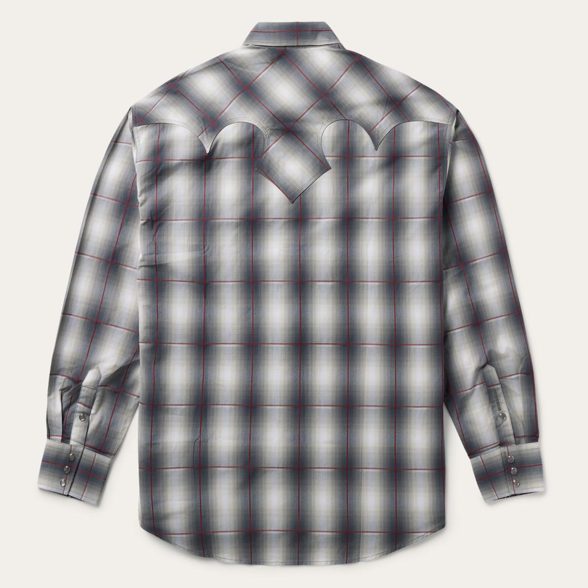 Smoke Ombre Western Shirt Grey Men Stetson Classic Cut