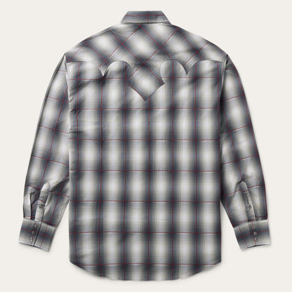 Smoke Ombre Western Shirt Grey Men Stetson Western Shirts