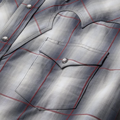 Smoke Ombre Western Shirt Grey Men Stetson Western Shirts