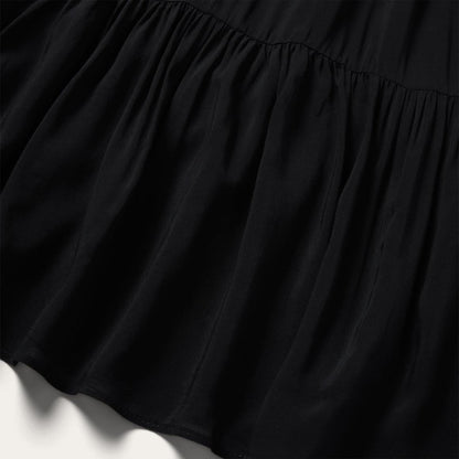 Solid Rayon Sleeveless Prairie Dress Black Women Stetson Midi