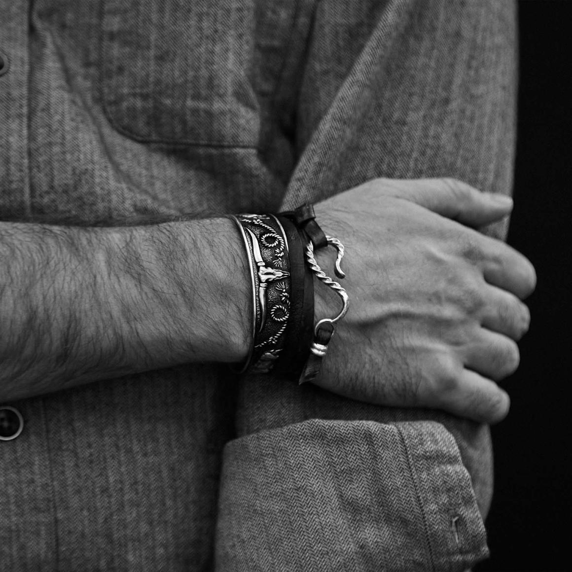 Southwestern Cuff Grey Men/Women Stetson Jewelry