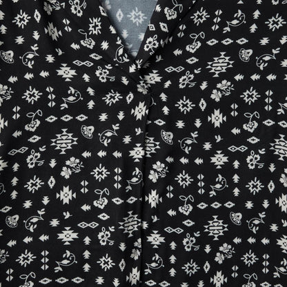 Southwestern Ditzy Print Blouse Black Women Stetson Blouses