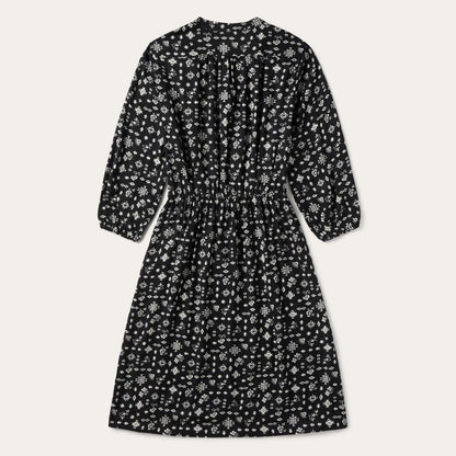 Southwestern Ditzy Print Dress Black Women Stetson Midi