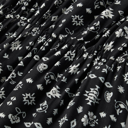 Southwestern Ditzy Print Dress Black Women Stetson Midi