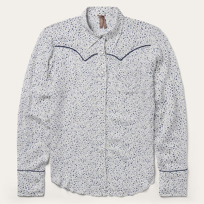 Stars Print Western Shirt White Women Stetson Western Shirts