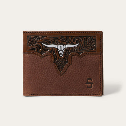 Steer Head Bi-Fold Wallet Brown Men Stetson Wallets