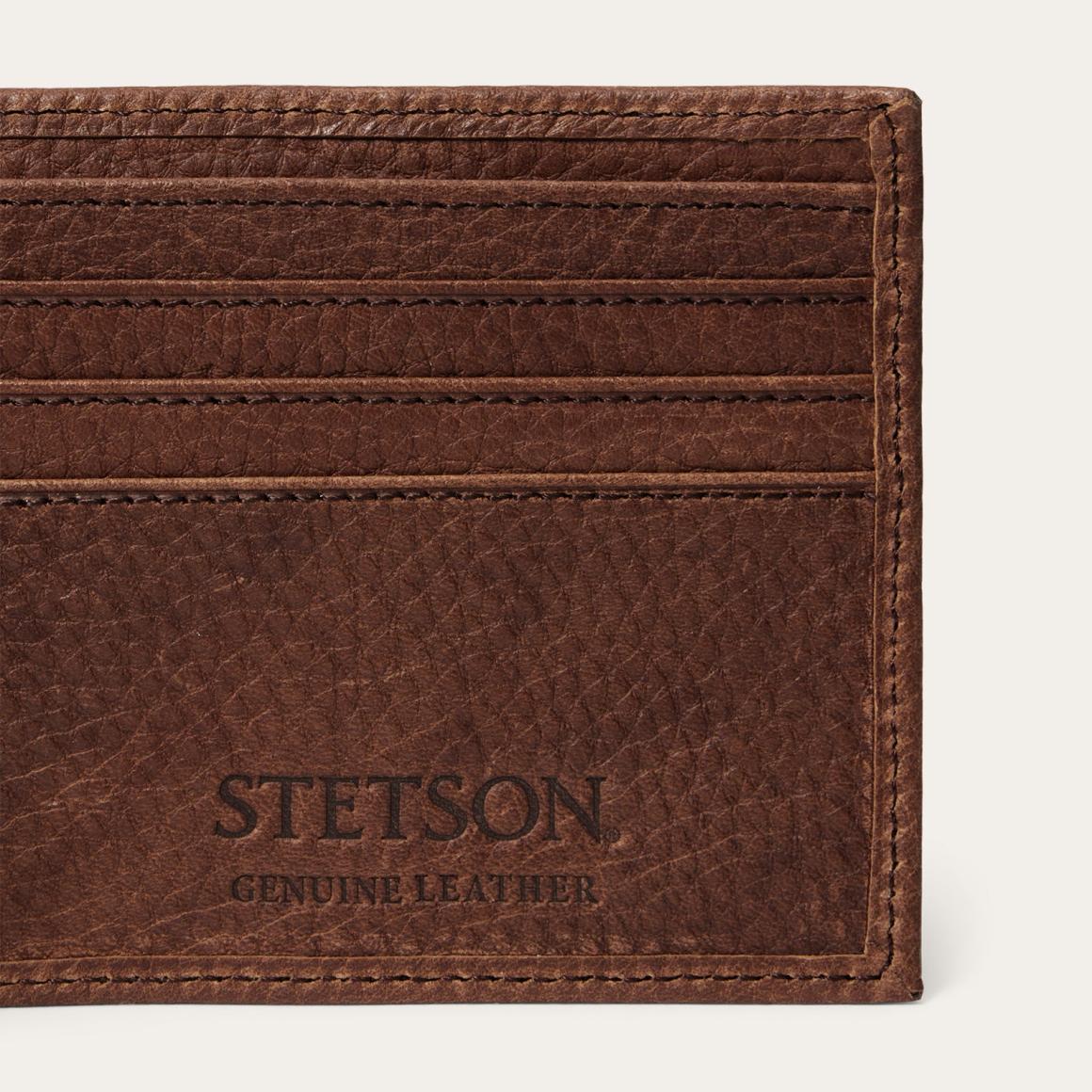 Steer Head Bi-Fold Wallet Brown Men Stetson Wallets