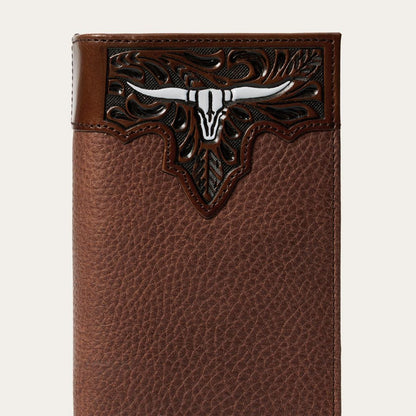 Steer Head Checkbook Brown Men Stetson Wallets