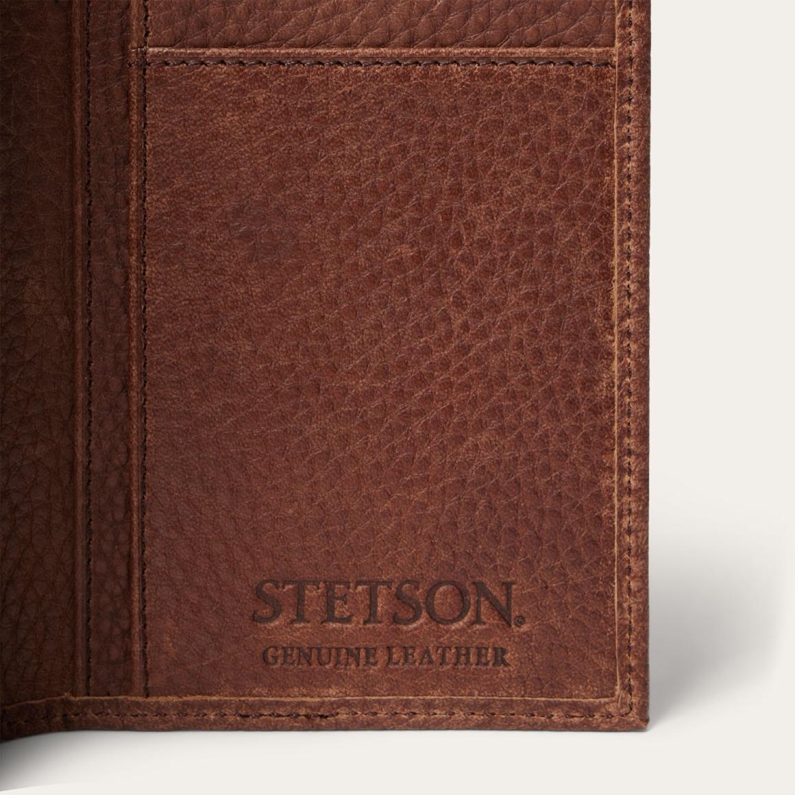 Steer Head Checkbook Brown Men Stetson Wallets