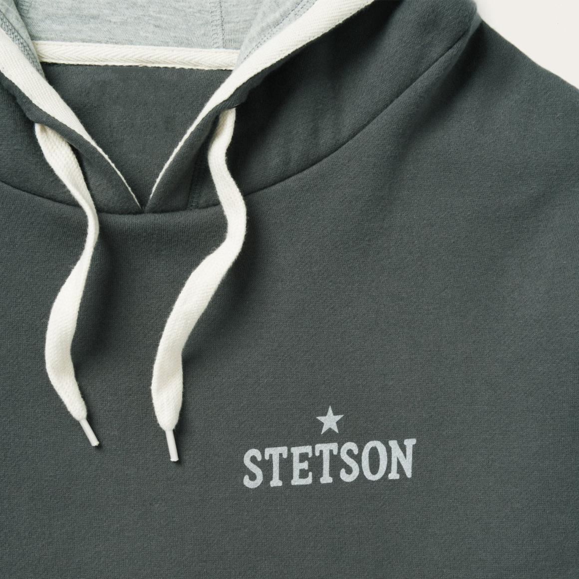 Stetson Hoodie Star Left Chest Blue Men Stetson Sweaters & Hoodies