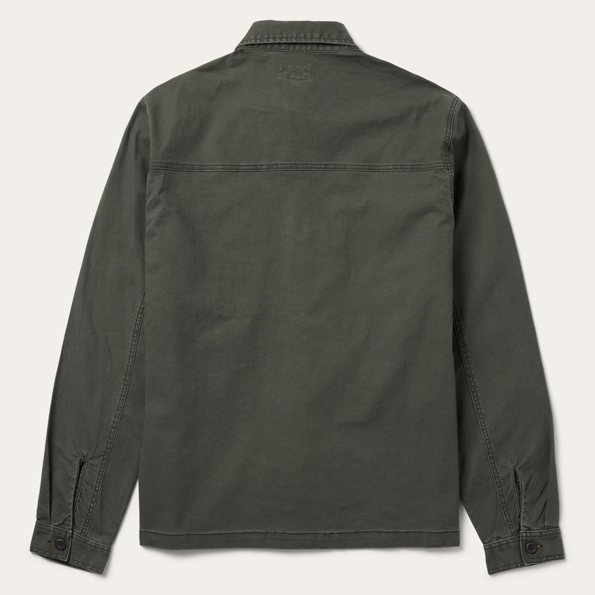Stretch Canvas Jac-Shirt Green Men Stetson Jackets