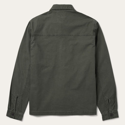 Stretch Canvas Jac-Shirt Green Men Stetson Jackets