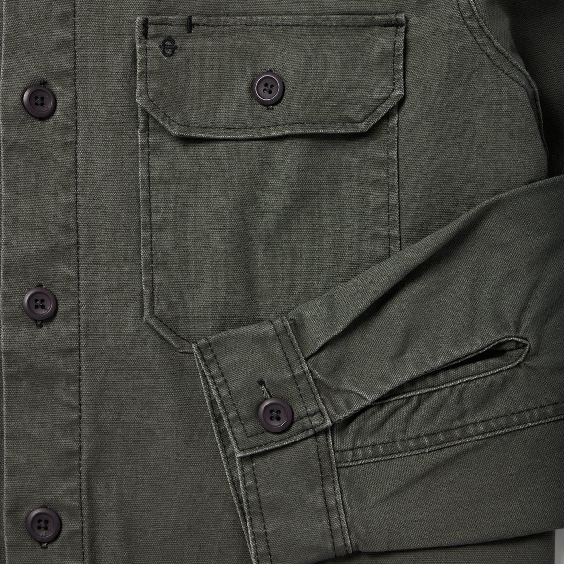 Stretch Canvas Jac-Shirt Green Men Stetson Jackets