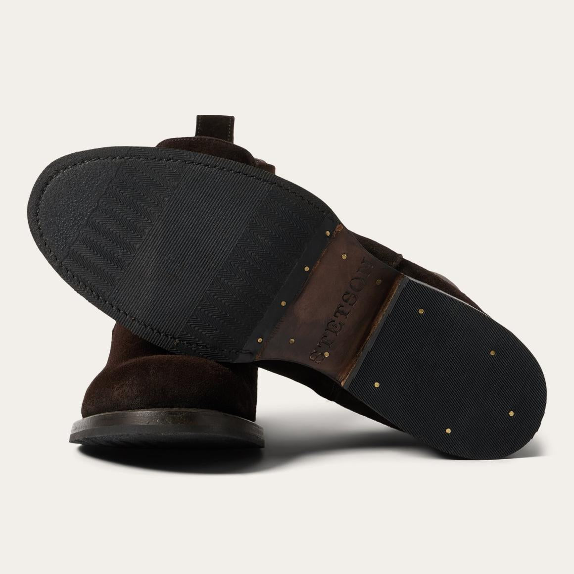 Suede Beat Chelsea Boot Dark Brown Men Stetson Chukka