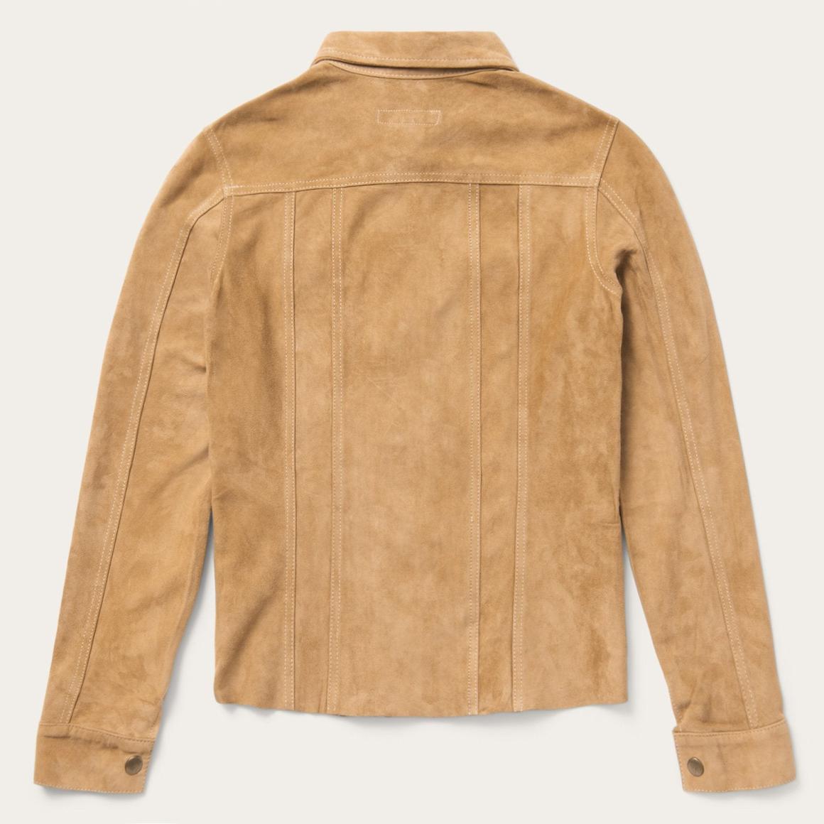 Suede Denim Shirt Jacket Brown Women Stetson Jackets