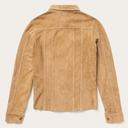 Suede Denim Shirt Jacket Brown Women Stetson Jackets