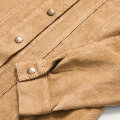 Suede Denim Shirt Jacket Brown Women Stetson Jackets