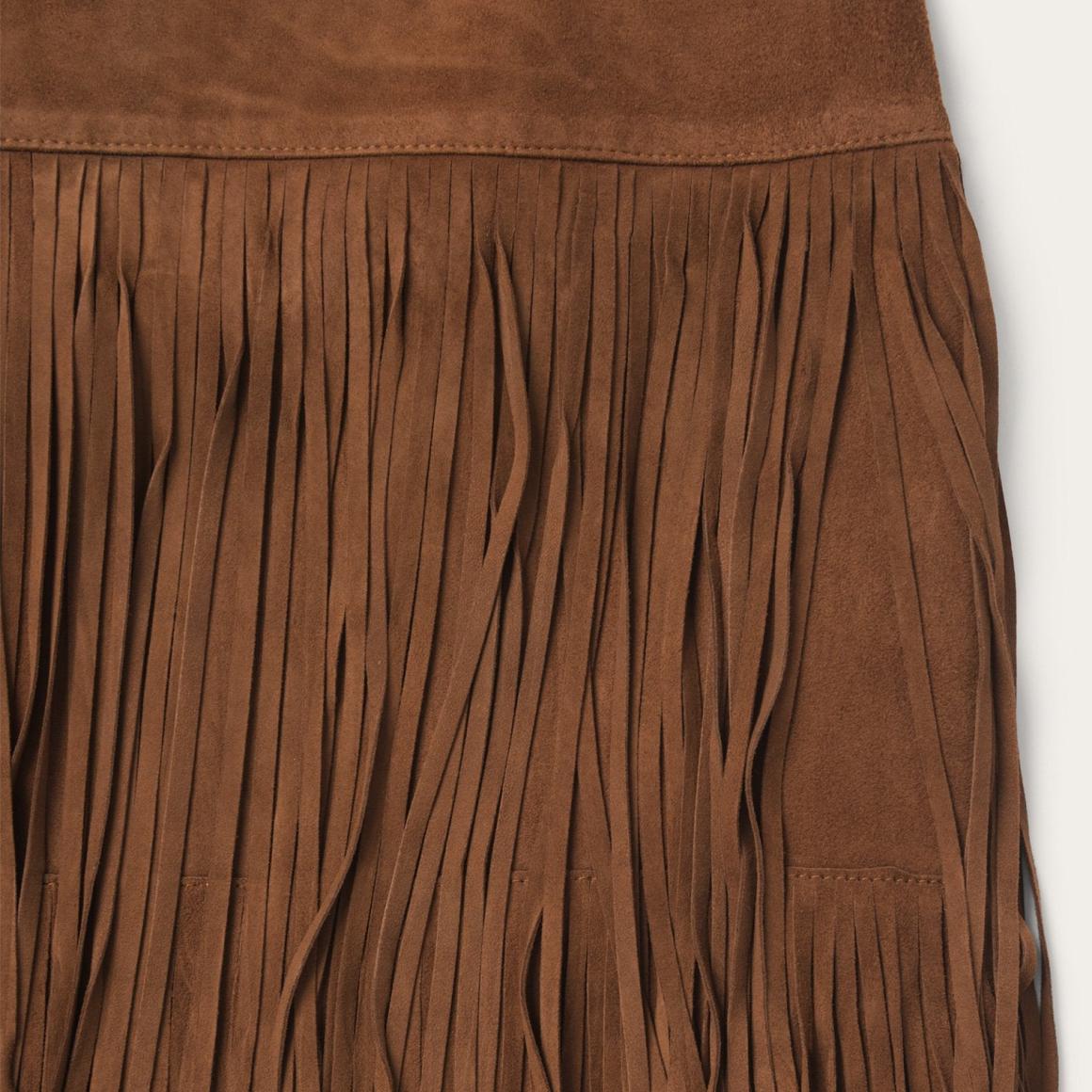 Suede Fringed Skirt Brown Women Stetson Skirts & Shorts