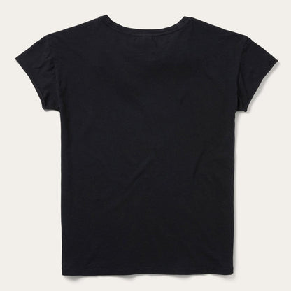 Sunset Saguaro Graphic Tee Black Women Stetson Tees