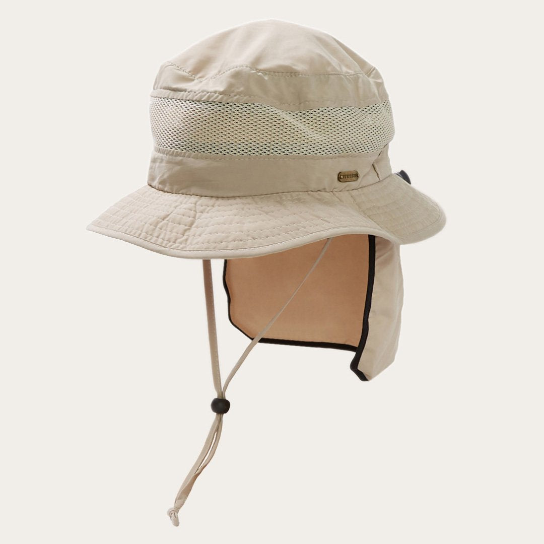 Switchback 'No Fly Zone' Mesh Bucket Hat Khaki Men/Women Stetson Outdoor