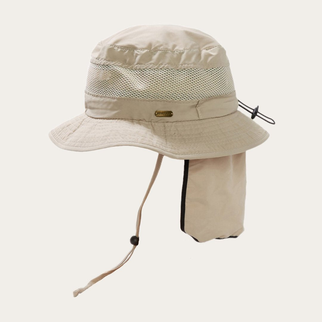 Switchback 'No Fly Zone' Mesh Bucket Hat Khaki Men/Women Stetson Outdoor