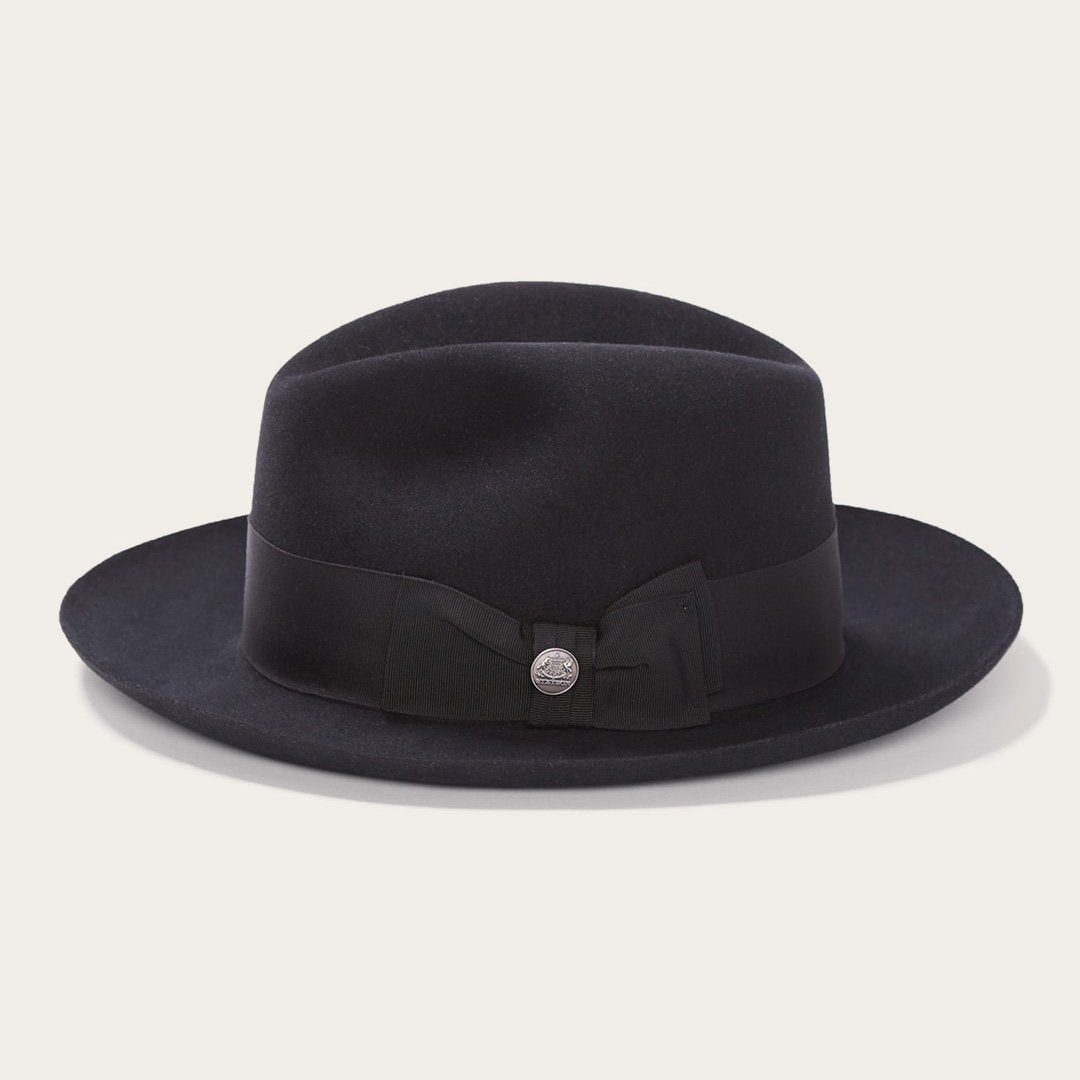 Temple Fedora Black Men/Women Stetson Fedora