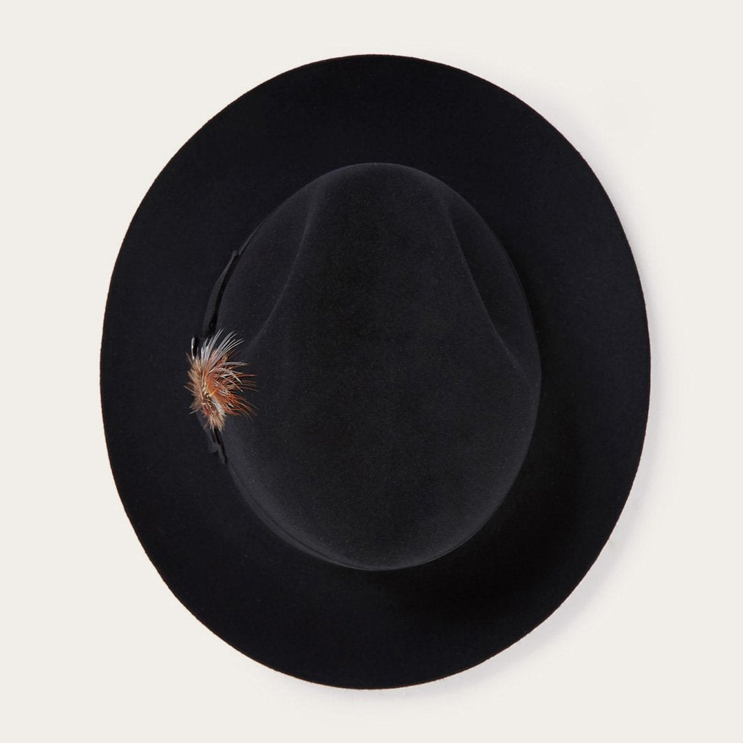 Temple Fedora Black Men/Women Stetson Fedora