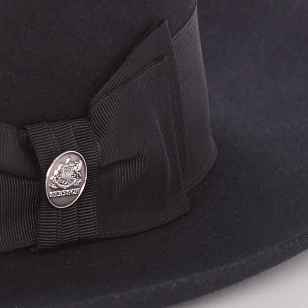 Temple Fedora Black Men/Women Stetson Fedora