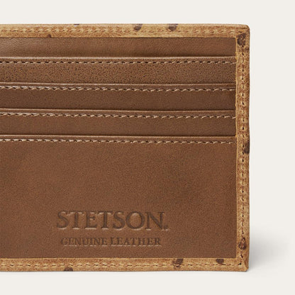 Tooled Embossed Croco Bi-Fold Wallet Brown / California Nut Men Stetson Wallets