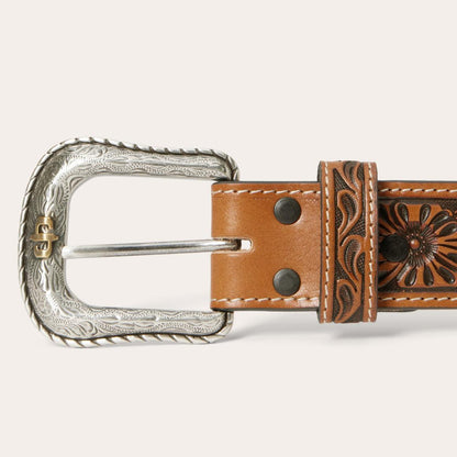 Tooled Tab Belt Cognac Men Stetson Belts