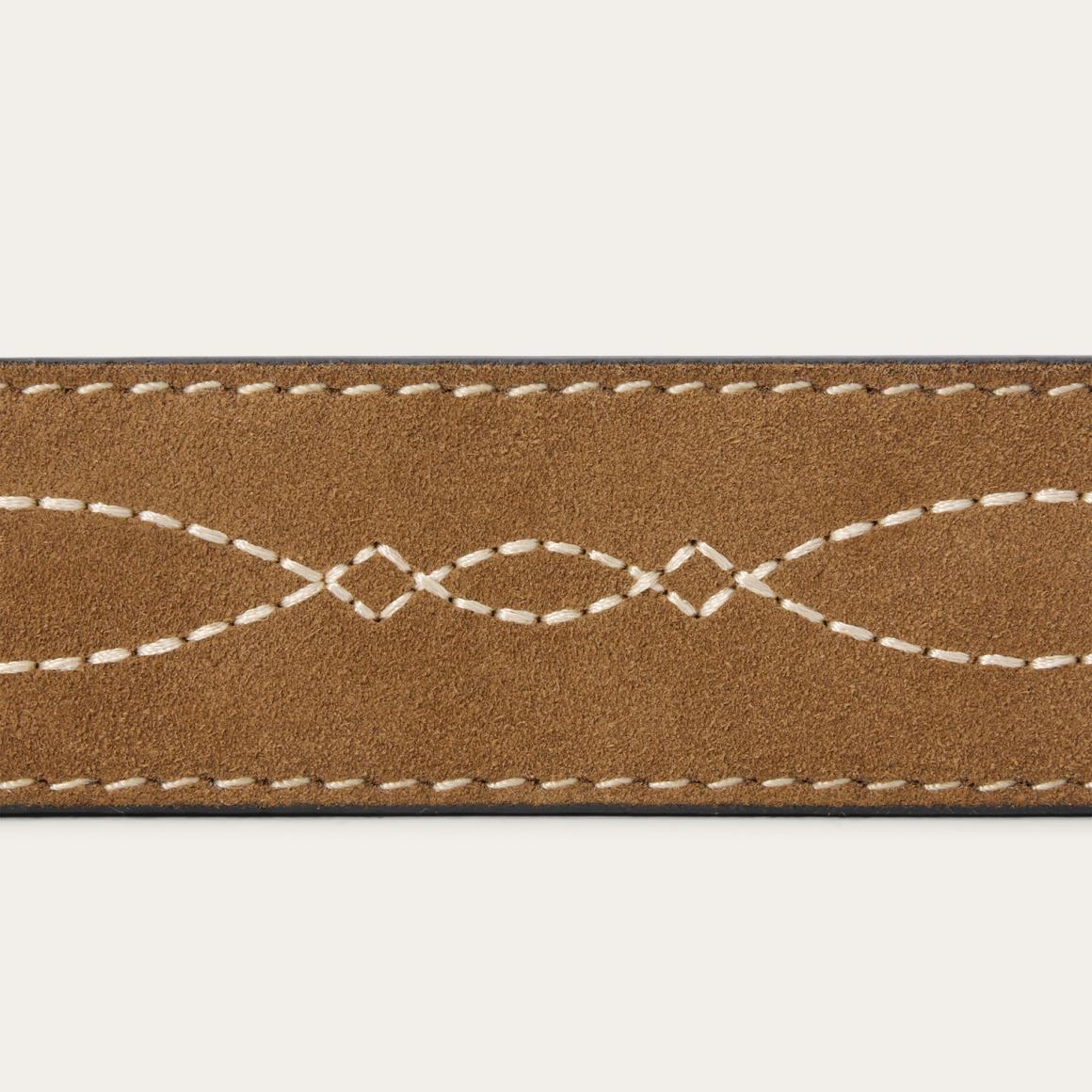 Tooled Tapered Belt Brown/sand Men Stetson Belts