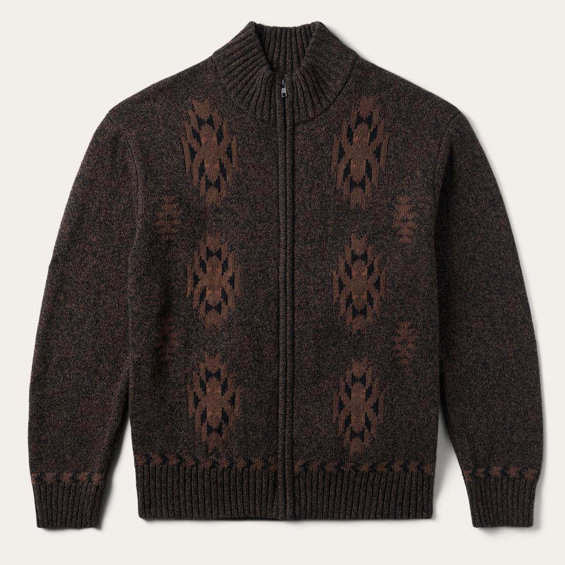 Vertical Aztec Cardigan Brown Men Stetson Jackets