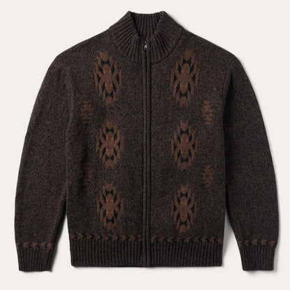 Vertical Aztec Cardigan Brown Men Stetson Jackets
